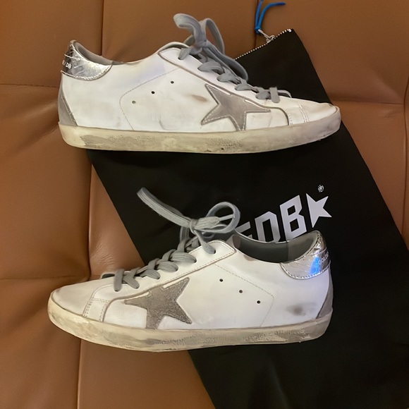 Golden Goose Superstar Sneakers, Mix Match Low-Top, Silver/Grey - Picture 5 of 10